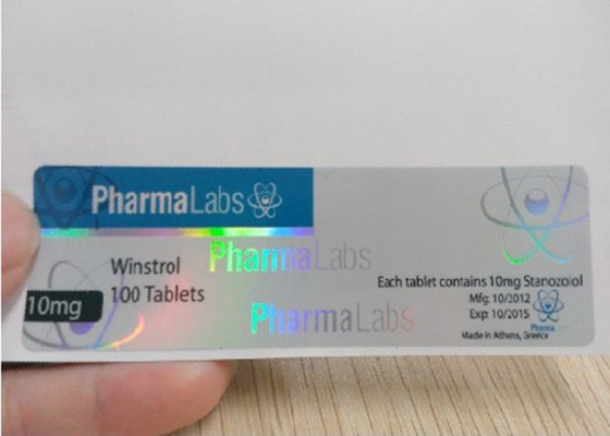 Hap Şişesi flakonu Flakon Etiketleri Lazer Malzemesi 50 Mg Tablet İçin Kare Şekli