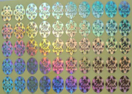 Gökkuşağı Renk Güvenlik Hologram Sticker, Özel Vinil Çıkartmaları Etiketler