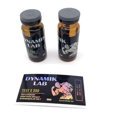 Test 250 Şişe Etiketi 10ml Şişe Etiketi Injeksiyon Yağı Camı için Etiket Dikkate Alıcı Baskı