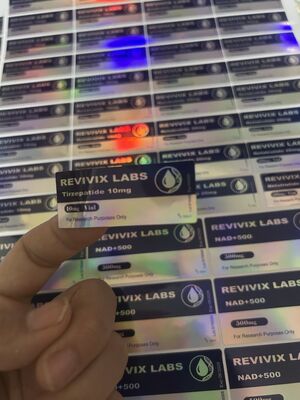 Tirzepatid 10mg Peptid Şişe Etiketleri İlaç Ambalajı İçin