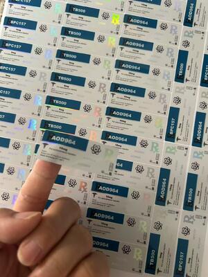 Aod964 10mg Peptit Flakon Etiketleri PET Lazer Malzemesi 2ml flakon etiketleri