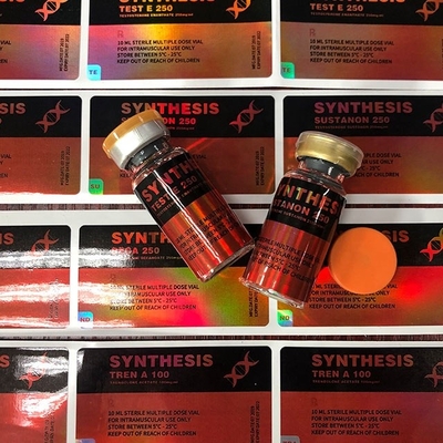 Synthesis Pharmaceutical Hologram 10ml Şişe Etiketleri Parlak Bitirme Kendine yapışkan etiketler