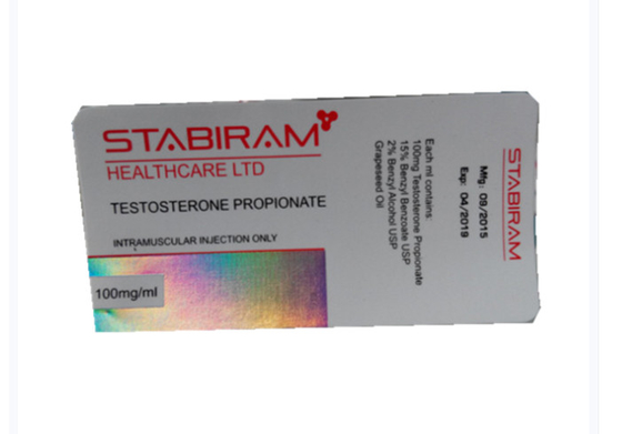 Laboratuvar Etiketi Yapımcı Cam Viyole Etiketler Testosteron Propionat için 10ml şişe etiketleri