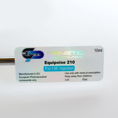 RX 10ml Şişe Etiketleri Gümüş Foliya Metallleştirme Etiket Baskı Ücretsiz Tasarım Servisi