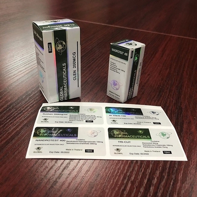 Test Propionat Enjeksiyon İlaç Cam Şişe Etiketler 25x60mm Lazer Hologram Malzemesi