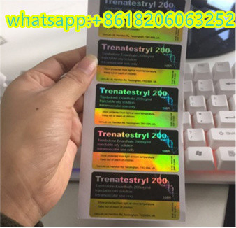 Test E Etiketleri Anabolik Steroid Sıvı Enjeksiyon 10ml Şişe Etiketleri Kare Keskin Parlak Bitirme