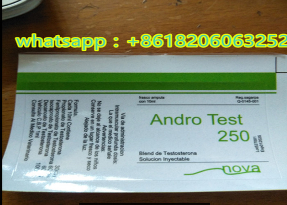 Test E Etiketleri Anabolik Steroid Sıvı Enjeksiyon 10ml Şişe Etiketleri Kare Keskin Parlak Bitirme
