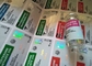 Farmasötik flakon Güçlü Yapışkan Etiketler Apex flakon için 10ml Hologram Flakon Etiketleri