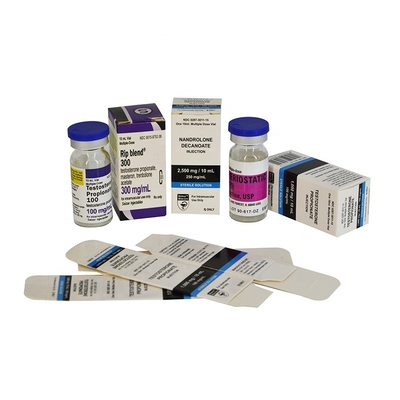 Farmasötik ürünler için geri dönüştürülebilir ve parlak 10 ml şişe karton ambalaj kutusu