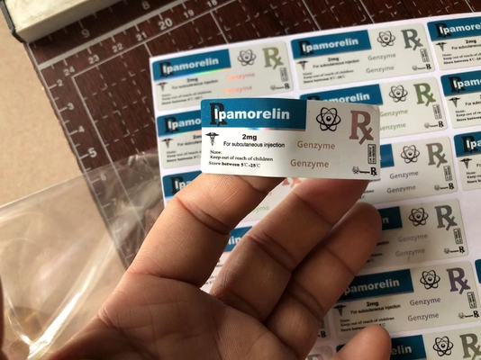 Tirzepatide için güçlü yapışkan vinil 2 ml şişe peptit etiketleri özelleştirilebilir ve dayanıklı
