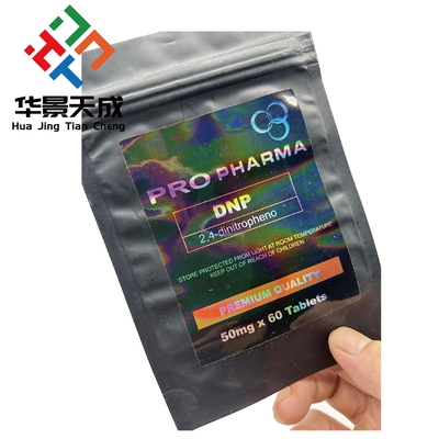 Polipropilen Dianabol Oral 50 Tablet USP Sterilizasyon Etiketler Hap Oral Çantalar Etiket Baskı ALUMİYUM ZIP Kilitli Çantalar