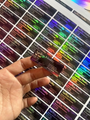 3 ml şişe PET Enjekte edilebilir Peptid Şişe Etiketleri Parlak Laklı Özel Hg h Etiketi