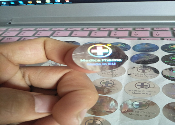 Gümüş Mühür 10 ml şişe veya kutu için hologram etiketleri