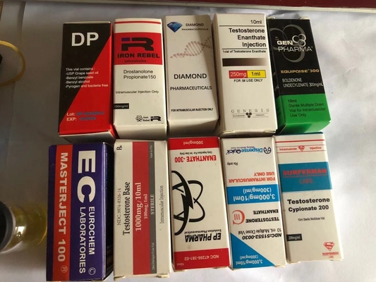 Ücretsiz Tasarım Sterot Test Cyp Şişeleri için 10ml şişe kutuları Özel tasarım seçeneği