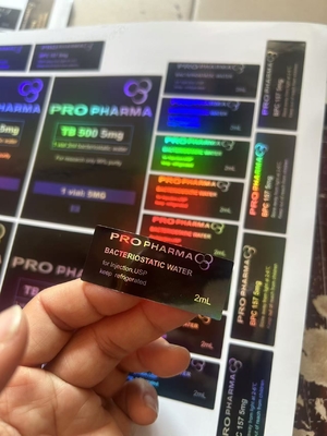 Mounjaro 3ml Peptid Şişesi Etiketleri Lazer Hologram Malzemeleri
