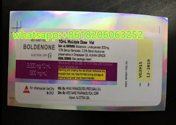 Androl Test 250 10ml Şişe Etiketleri Steroid Enjeksiyon Etiketleri Yüksek Kaliteli PVC Materail