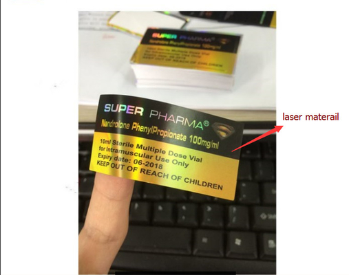 Yeni Tasarım Hologram Testi Cyp 10ml Şişe Etiketleri Altın Çizgi Etiketleri