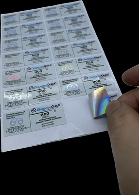 Hcg 50000 Iu Hologram Küçük İlaç Şişesi Etiketleri Özelleştirilebilir KAGARA/ PET/ PVC Malzemesi
