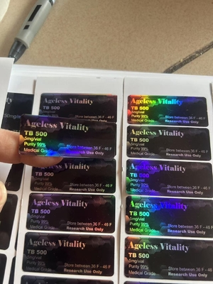2 ml Semaglutide ve Tirzepatide Peptid Depolama için PAPER/ PET/ PVC malzemelerinde şişe etiketleri
