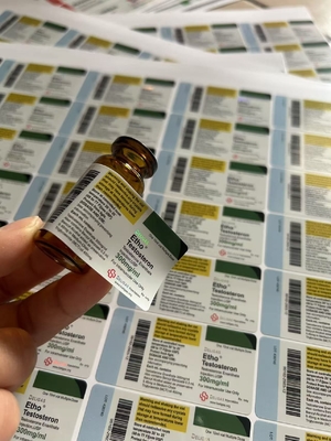 Test E 10ml Şişenin yapışkan etiketleri Özel Marka ile