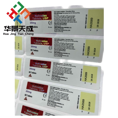Anavar 5mg Hap Şişe Etiketi Tablet Oral Etiketler Hologram Materyal Baskı Su geçirmez