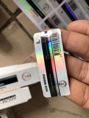 Tirzepatide 60mg 2ml cam şişe etiketleri PET Hologram Lazer malzemeleri ile