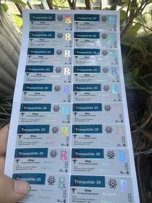 Tirze  Patide 40mg Peptid Cam Şişe Etiketleri Özel Tasarımlı