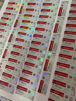 Semaglutide 1mg etiketleri 5x2cm Hologram Lazer Etkisi 2ml 3ml Şişe Etiketleri