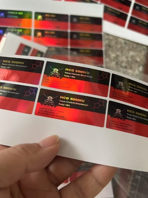 HCG 5000iu 2ml Cam Şişe Etiketleri Su Geçirmez Etiketler KAĞIT/PET/PVC Malzeme ile