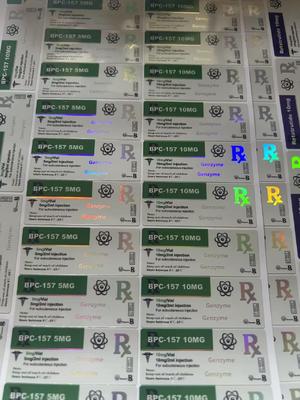 BPC 157 5mg Küçük Cam Şişe Peptit İlaç Etiketleri