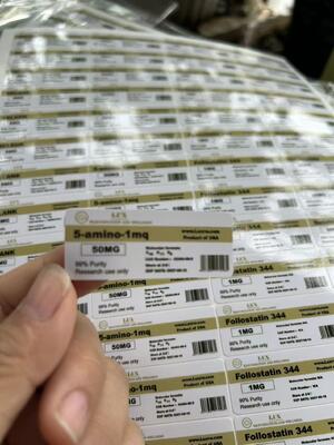 5-amino-1mq 50mg PVC Malzeme 3ML Peptid Şişesi Etiketler