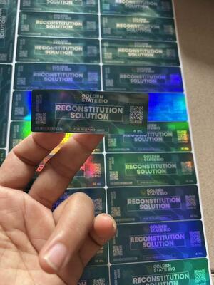 Rekonstitüsiyon Çözüm ilaç cam şişe etiketleri 10 ml Şişe etiketleri