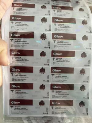 Glow 70mg 2ml 3ml Şişe Etiketleri Özelleştirilmiş Tasarımla