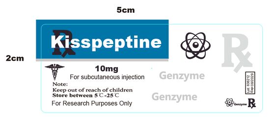 kisspeptine 10mg sticker labels Siliver  PET peptide vial labels with your own design customized
