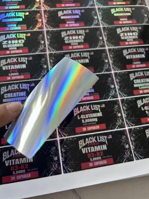 L-GLUTANİK 5000mg 30 kapsül plastik şişe etiketleri