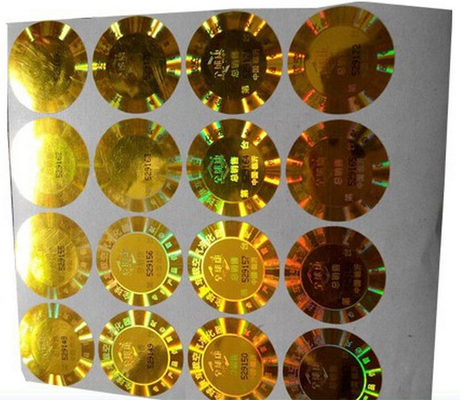 Gümüş Mühür 10 ml şişe veya kutu için hologram etiketleri