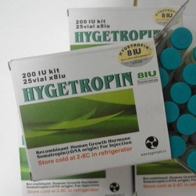 Hyge tropin 200iu HG (Somatropin HG) 25Valilerin etiketleri ve kutuları