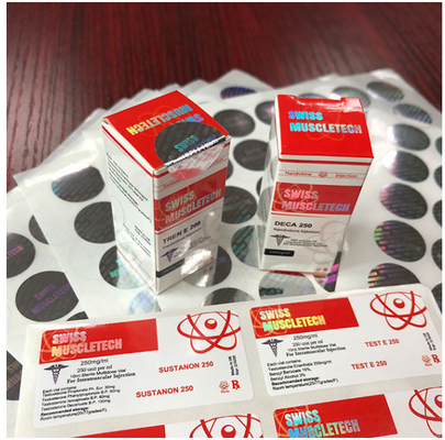 Yapıştırıcı 25x60mm Plastik Vinil Vitamin Özel Etiket 10ml Şişe Paketi İçin