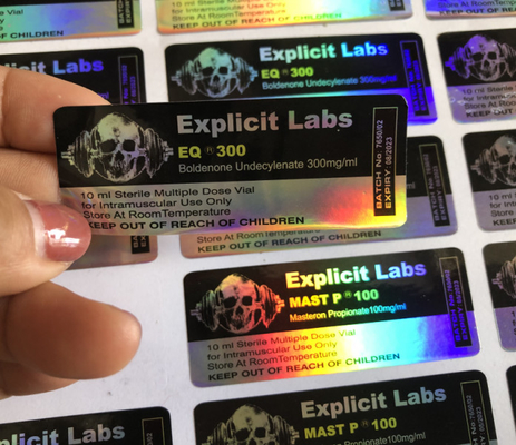 Flakon İlaç için su geçirmez 10ml Flakon Etiketleri 4C Tam Renkli