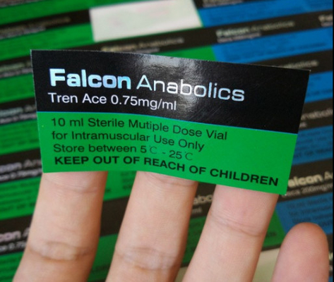 Ürün ambalajı için beyaz baskı rengiyle özelleştirilmiş plastik hologram şişe etiketi