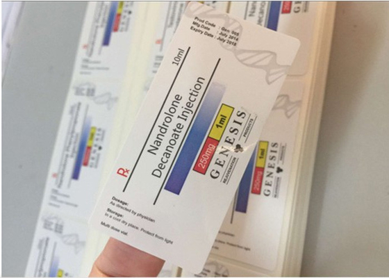 Nand Decanoate Cam Flakon Etiketleri Kare Şekli Parlak Laminasyon Yüzeyi