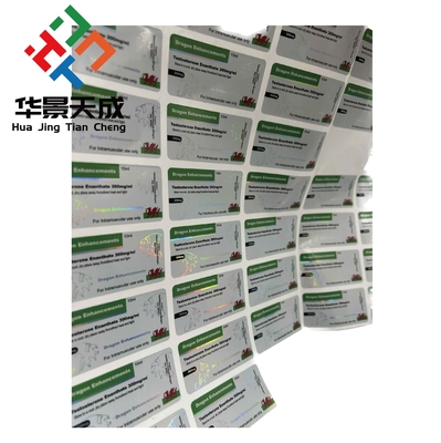 Plastik şişeler için beyaz cam şişe etiketleri özelleştirilebilir tasarım