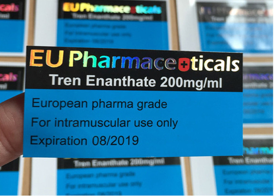 200 Mg Tren Enanthate için İlaç Yapışkanlı Cam Flakon Etiket Etiketleri