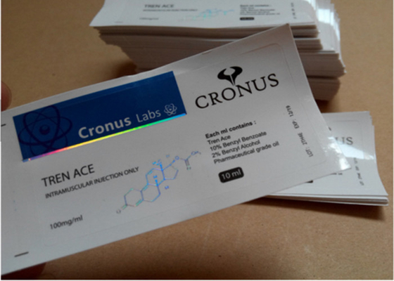 Laboratuvar 10ml Flakon Etiketleri, Lazer İlaç Vinil Etiket Çıkartmaları Hologram Etkisi