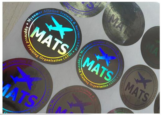 3D Yuvarlak Hologram Çıkartmalar / Koşu Numaraları ile Sahte Etiket