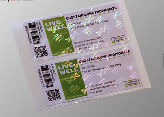Drostanolone Propionate İçin Güçlü Yapıştırıcı Flakon Özel Hologram Çıkartmalar