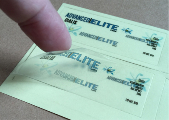 UV Baskı ile 10ml Flakon İlaç Şişe Etiket Temizle Şeffaf PVC