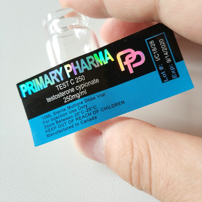 Güçlü Yapışkan 10ml Şişe Etiketleri Peptid Beden Yapımcılığı için Cam Şişeler