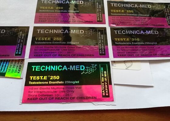 Farmasötik Hologram Flakon Etiketi, Kağıt Anabolik flakon Flakon Etiketleri