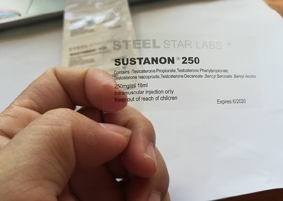 Muscledevelop için Şeffaf Baskılı 10ml Flakon Etiketleri Çıkartmaları 23 * 60 Mm